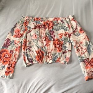 Floral off the shoulder top